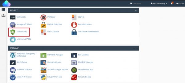 comodo modsecurity cpanel